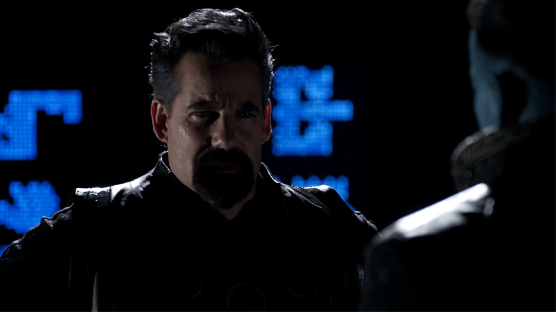 Talbot (Adrian Pasdar) learns that Thanos isn’t just coming, he’s here.